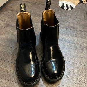Black Chealsea Doc Martins barely worn!